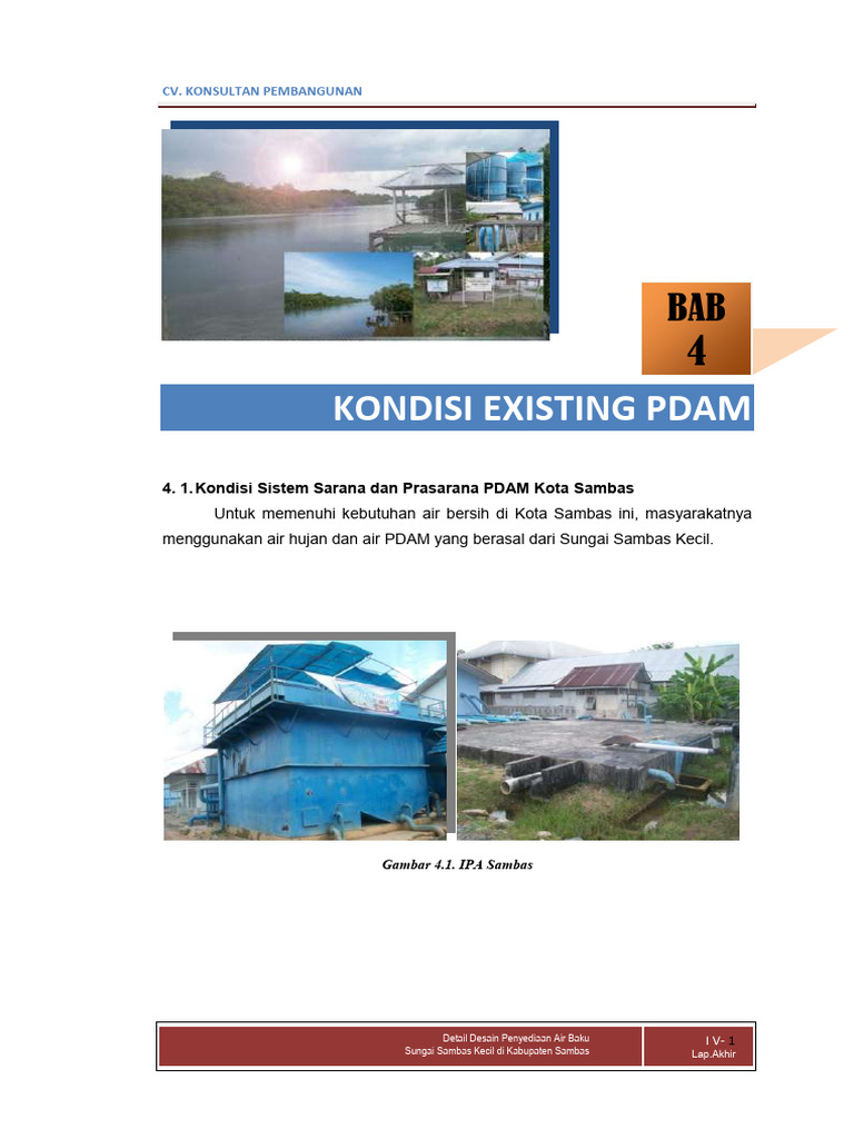 Kondisi Existing PDAM Sambas Kecil | PDF
