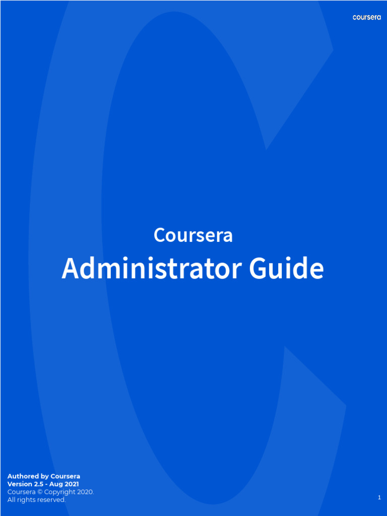 Coursera Admin Guide Overview | PDF | Ios | Mobile App