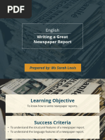 Newspaper Report-Format With Example | PDF