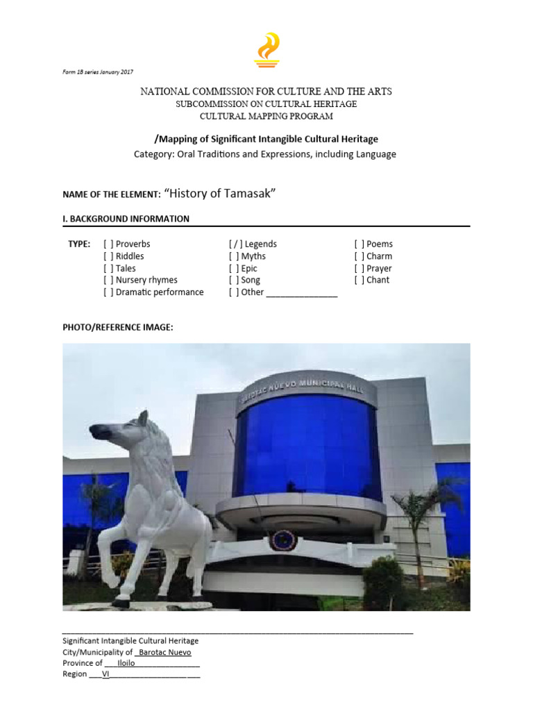 Significant Intangible Cultural Heritage - Oral Traditions and ...