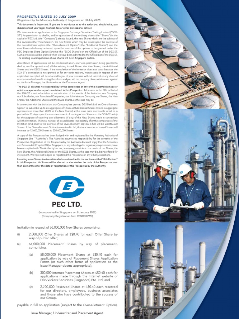 PEC Prospectus | PDF | Board Of Directors | Dividend