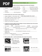 Present Simple vs Continuous Exercises | PDF | Languages | Foreign ...