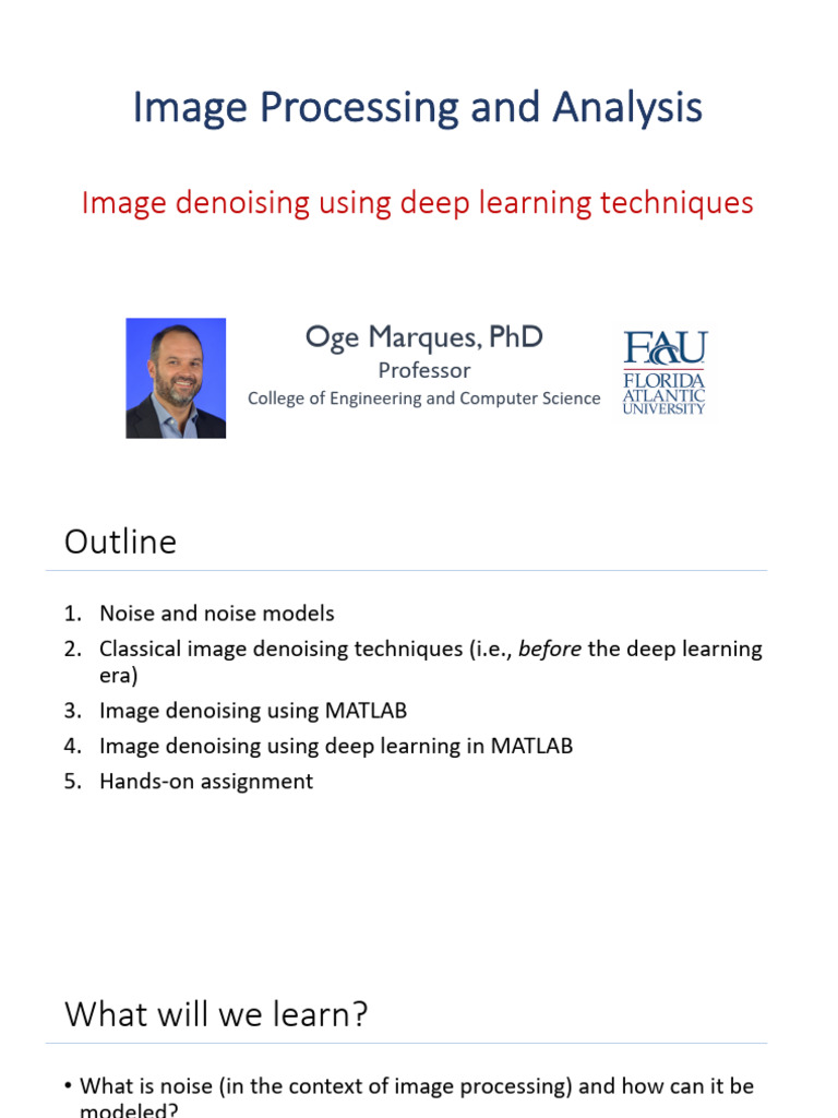 Deep Learning for Image Denoising | PDF | Signal Processing ...