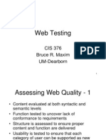 Web Testing: CIS 376 Bruce R. Maxim UM-Dearborn