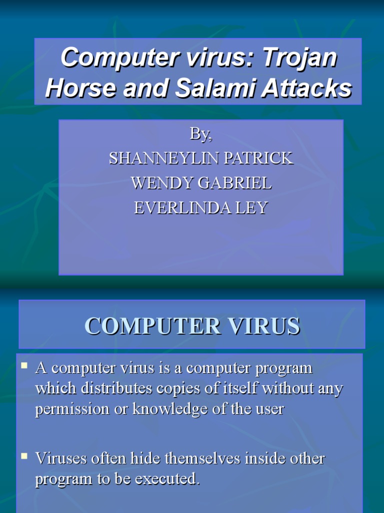 Computer Virus Trojan Horse and Salami Attacks PDF
