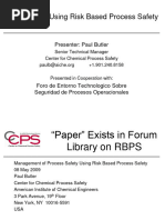 Risk-Based Process Safety Framework | PDF | Risk Management | Safety