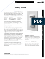 Manual-ON Occupancy Sensor: Product Specifications