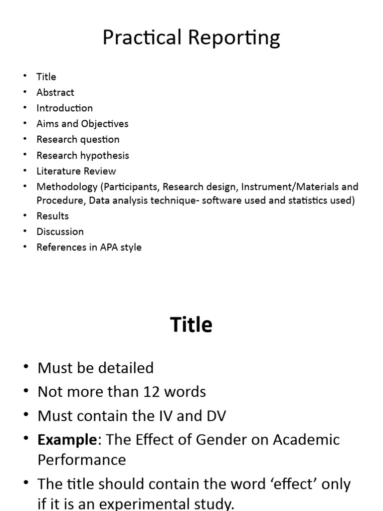 Practical Reporting in Research Methodology | PDF | Scientific Method ...