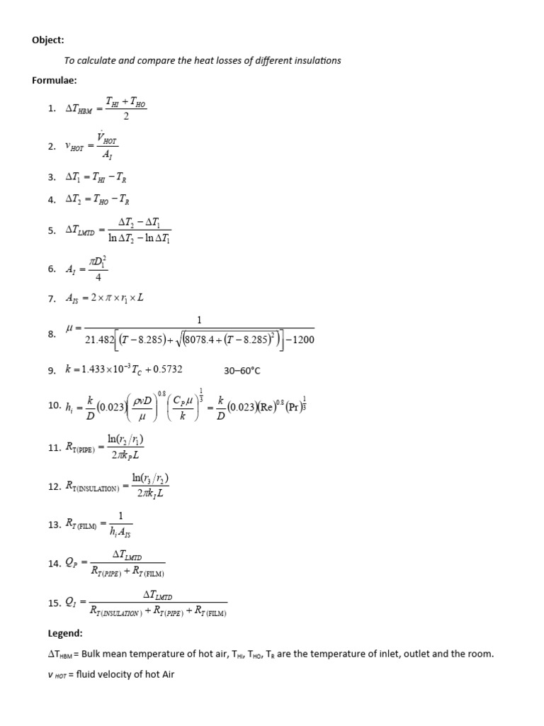 Heat Transfer Through Lagged Pipe Air | PDF | Thermal Insulation | Heat ...