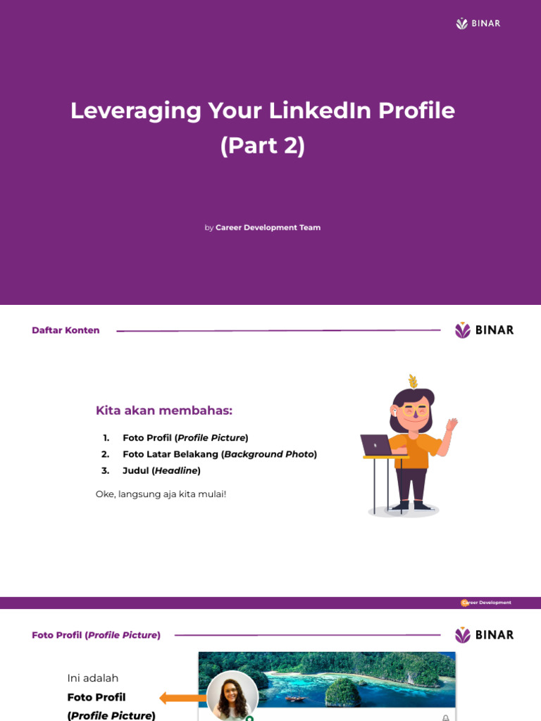 7.3 - Leveraging Your LinkedIn Profile (Part 2) | PDF | Karier ...