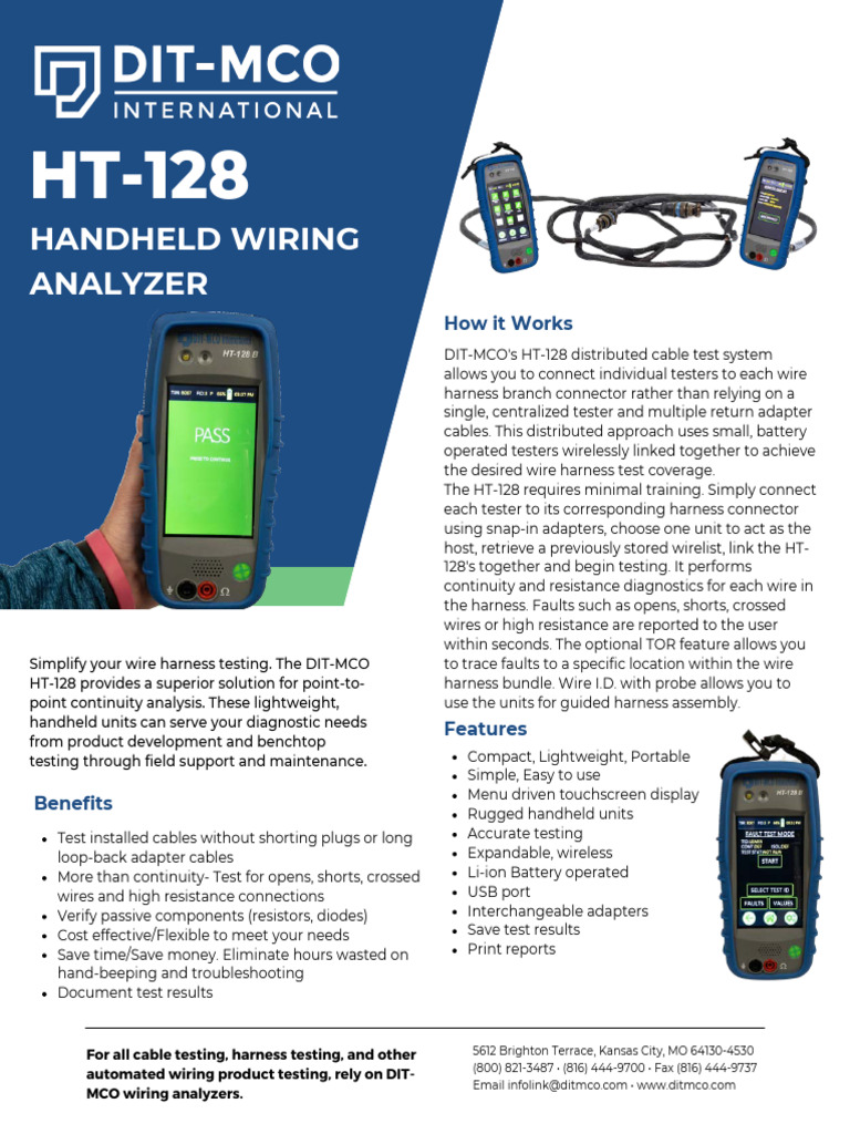 HT-128 Handheld Wiring Analyzer Overview | PDF | Electrical Connector ...