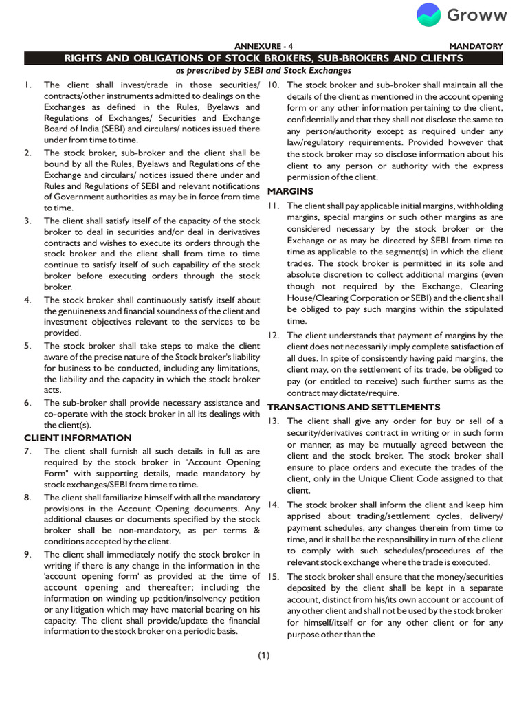 Stock Trading Rights & Duties Guide | PDF | Order (Exchange ...