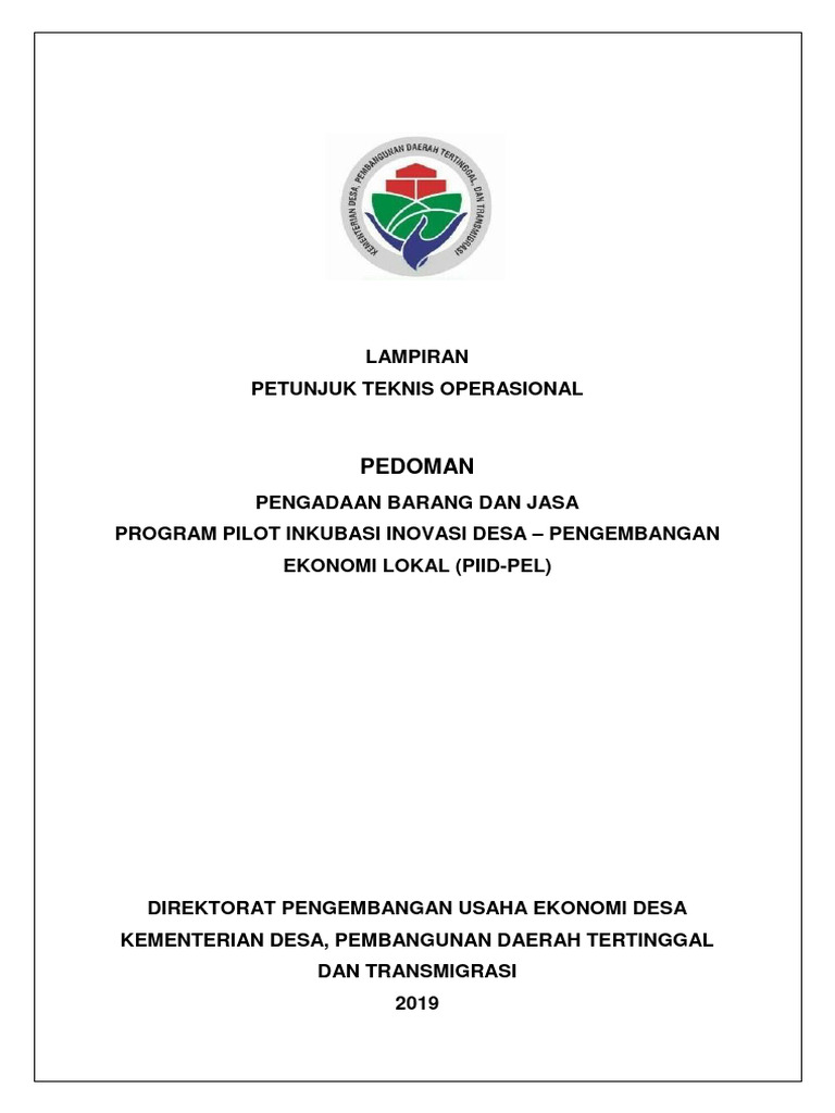 05b. Pedoman Pengadaan Barang Dan Jasa 2019 | PDF | Bisnis