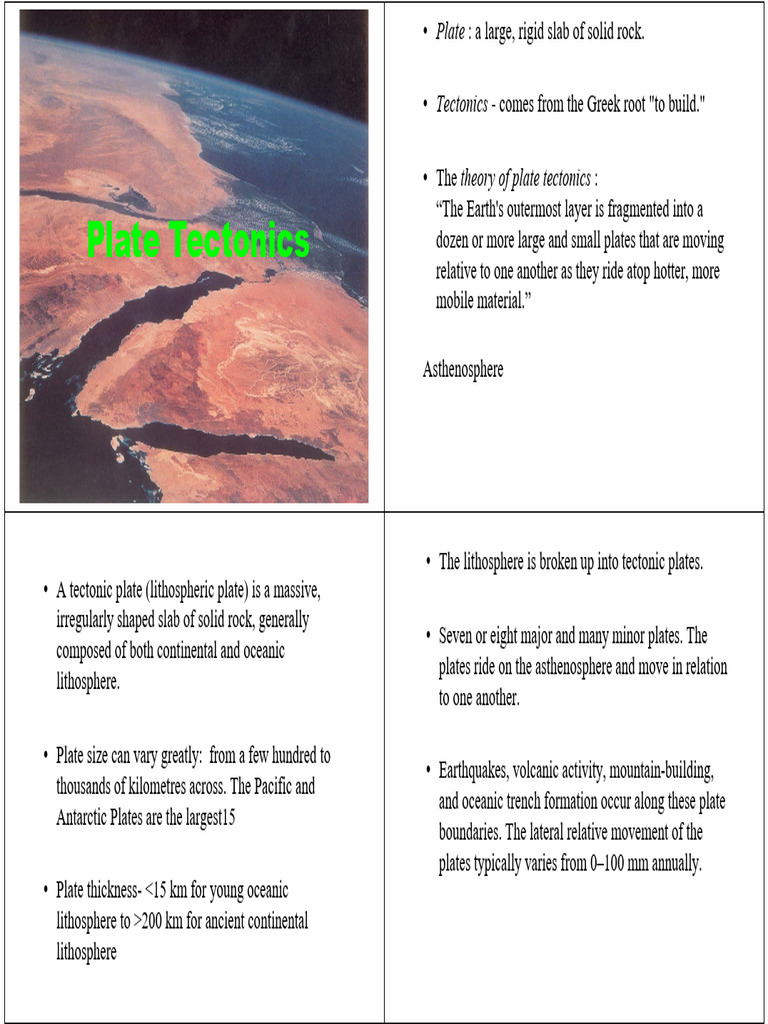 Understanding Plate Tectonics and Drift | PDF | Plate Tectonics | Earth ...