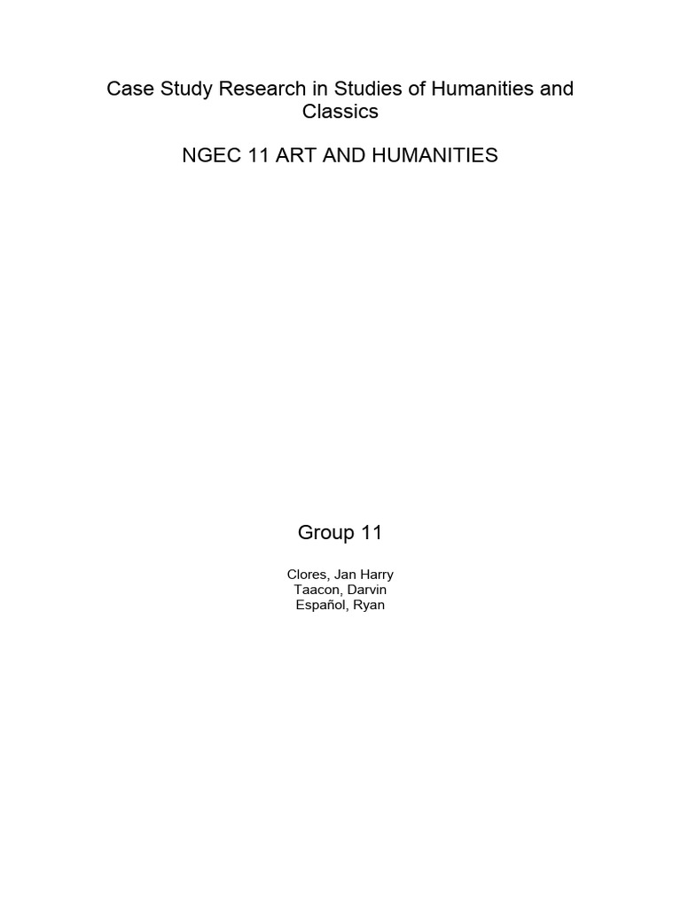 Case Study Part 1 Group 11 | PDF | Classics | Humanism