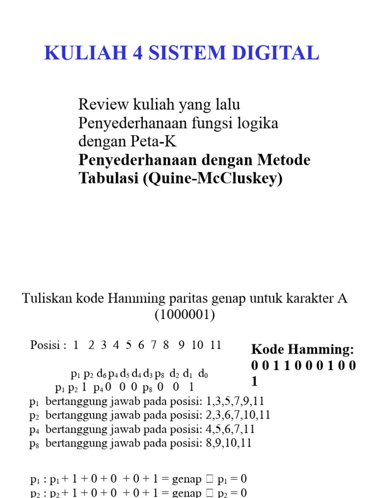 Kuliah 4 Sistem Digital 22 Pdf
