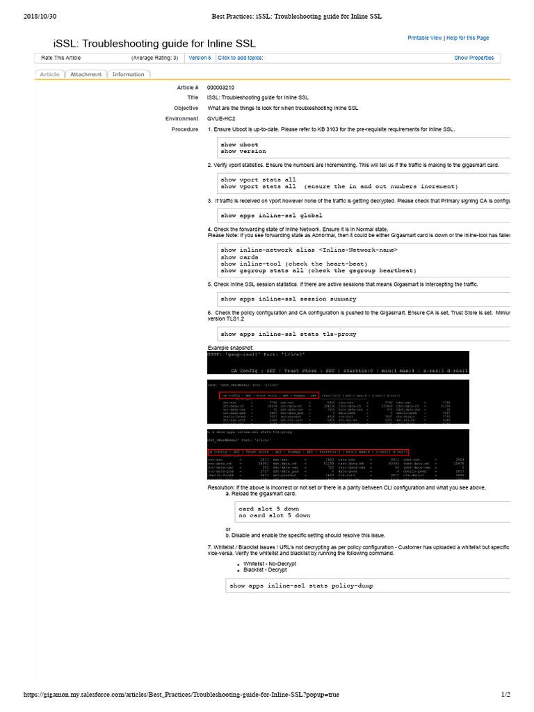 Best Practices - iSSL - Troubleshooting Guide For Inline SSL | PDF ...