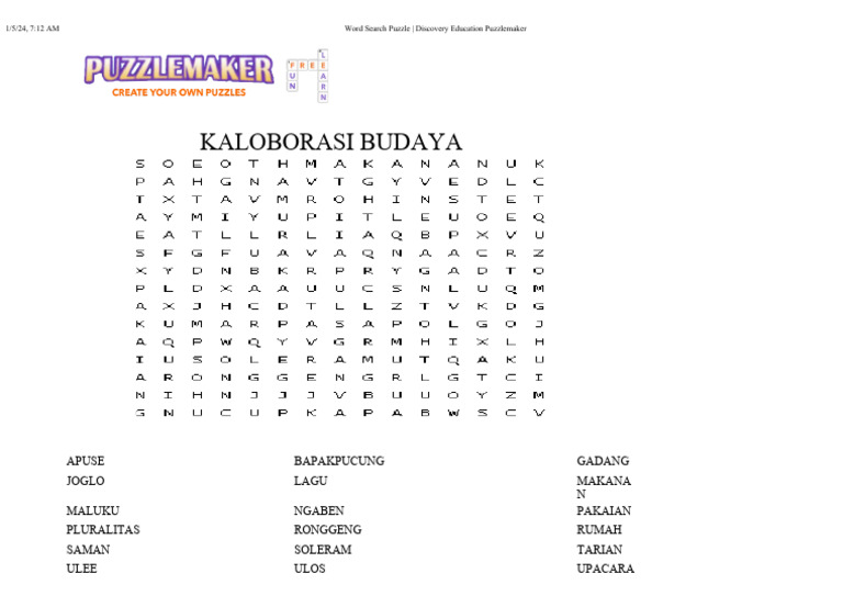 Word search puzzle discovery education puzzlemaker baru guys pdf