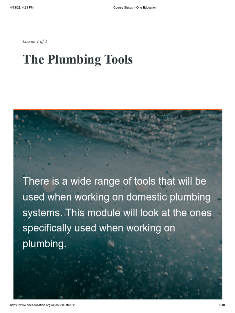 Essential Plumbing Tools Guide | PDF | Grinding (Abrasive Cutting ...