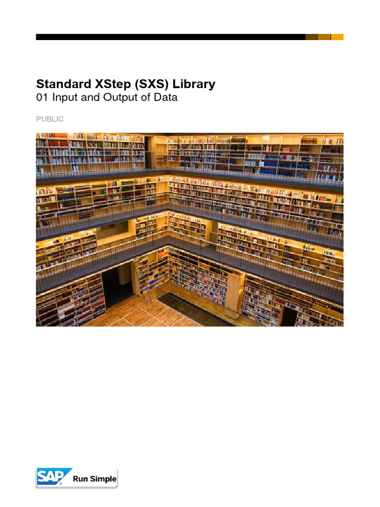 SXS Library: Data Input and Output Guide | PDF | Parameter (Computer ...