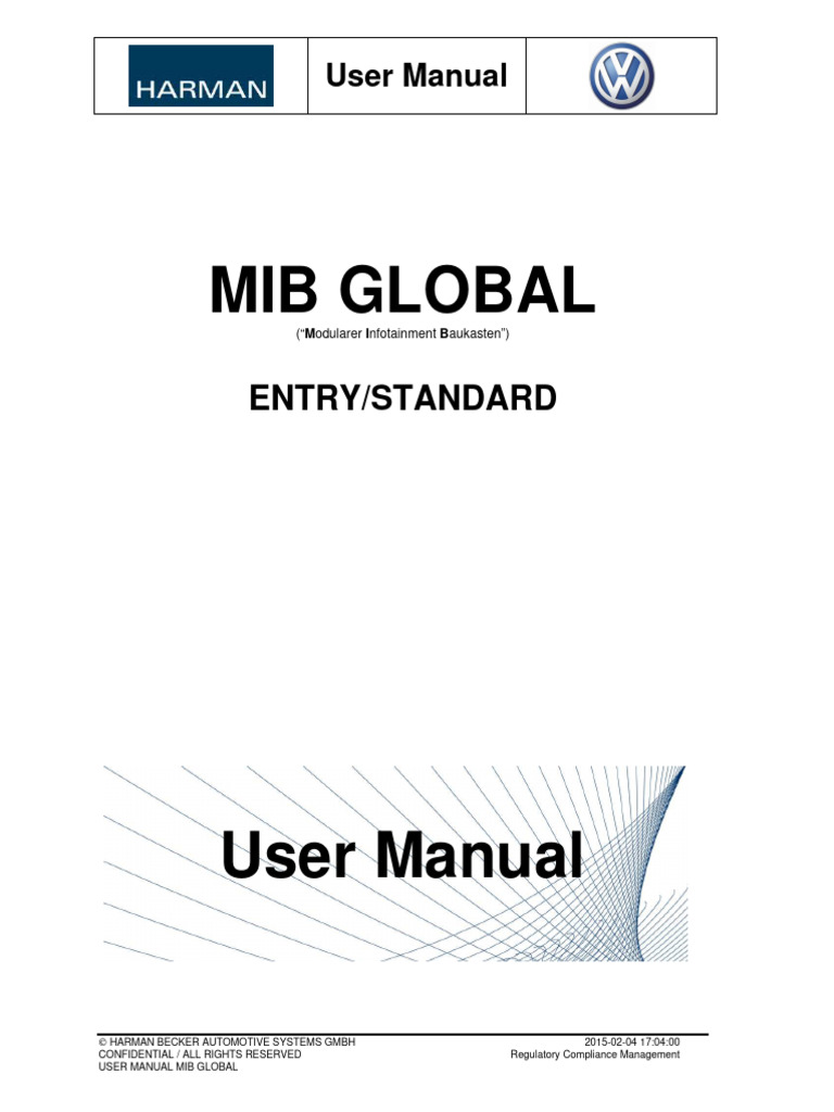 Mib Global: Entry/Standard | PDF | Bluetooth | Electromagnetic Interference