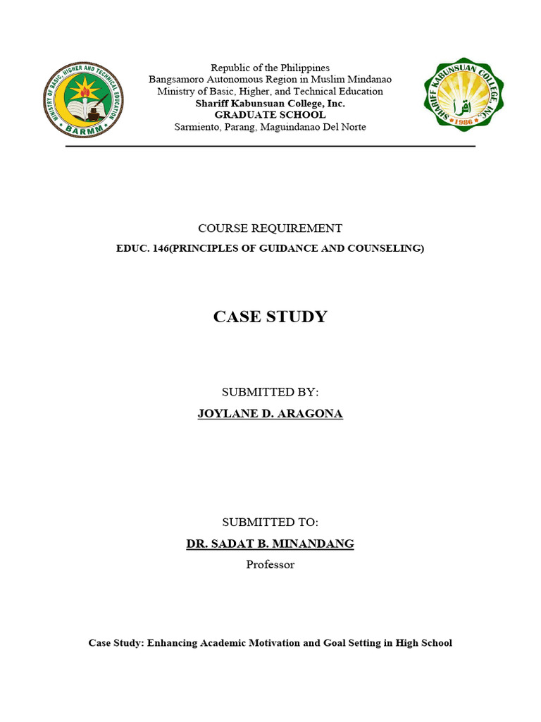 Case Study Educ 146 Pdf Goal Setting Motivational