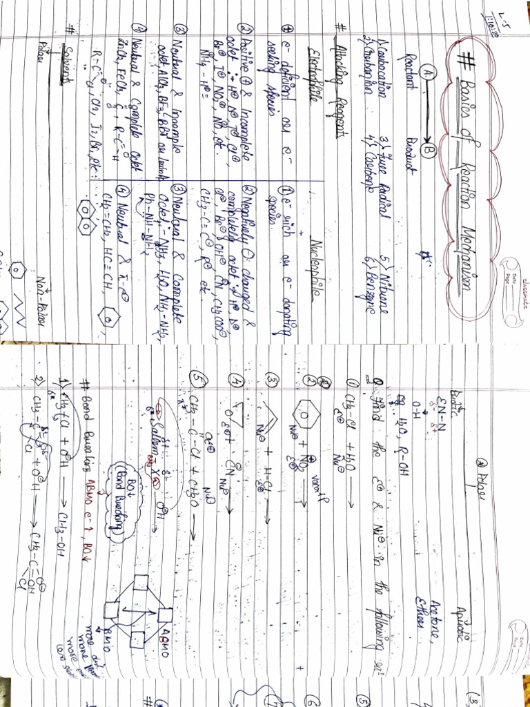 Free Radicals RXN Handwritten Notes | PDF