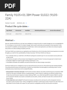 Family 9105+01 IBM Power S1022 (9105-22A) - IBM Documentation