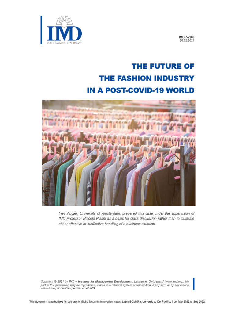 Fashion Industry PDF-EnG | PDF | Clothing Industry | Clothing
