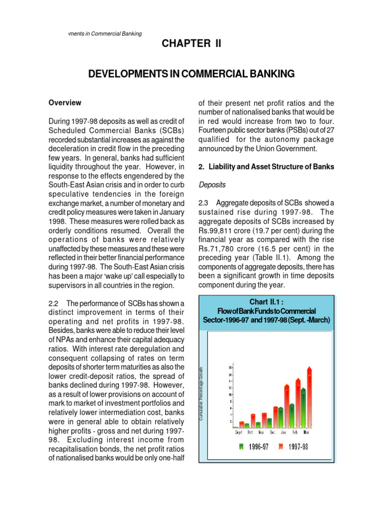 Developments in Commercial Banking: Deposits | PDF | Expense | Banks