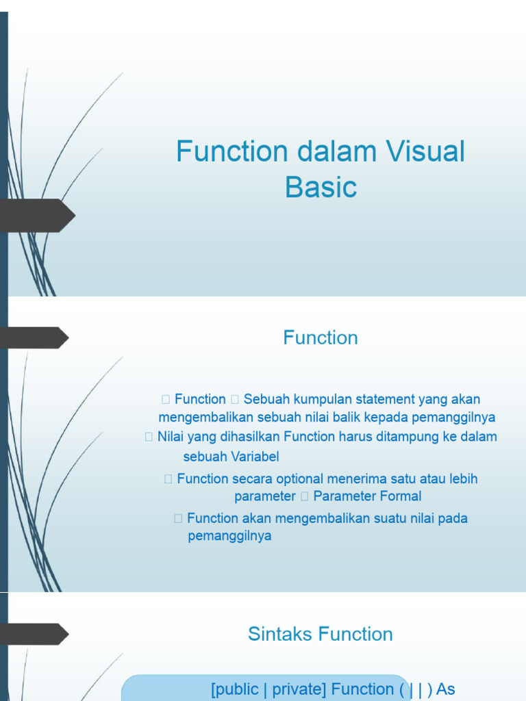 Vb 7 function dan procedure dalam visual basic pdf