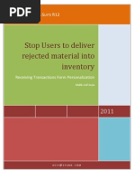 Stop To Deliver Rejected Material in Inventory