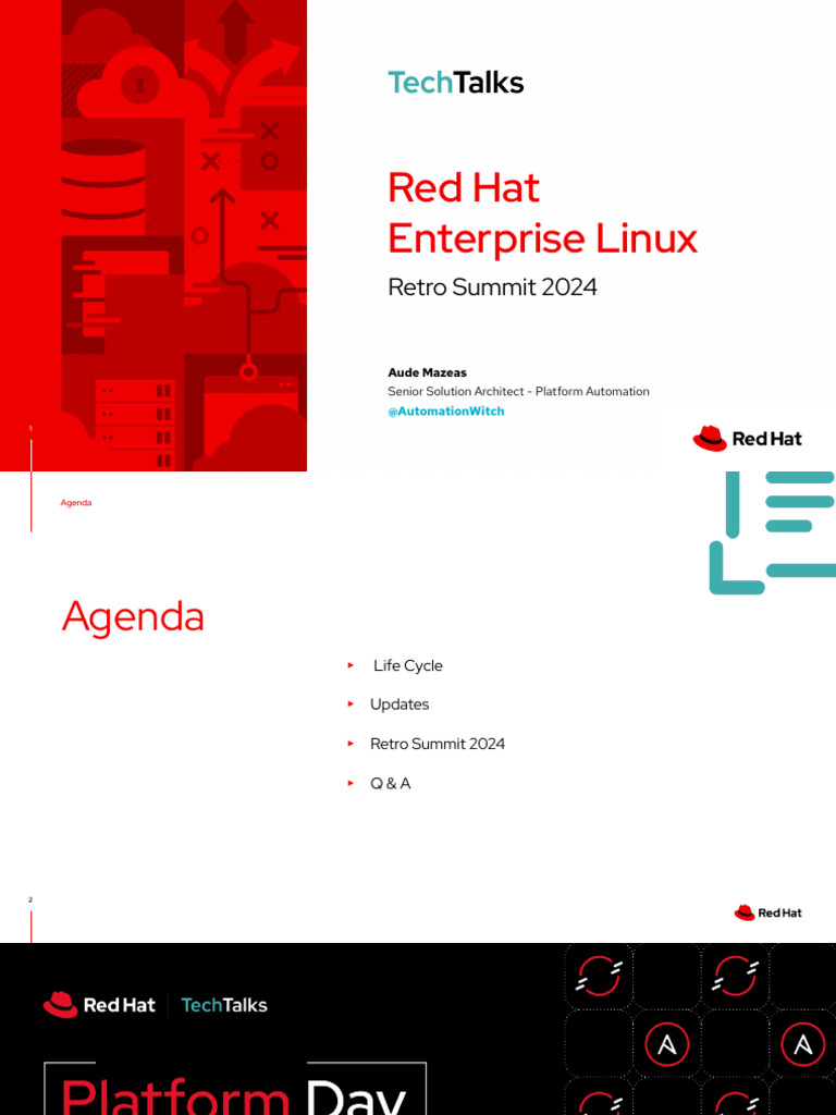 Webinar RHEL 20240516 - Retro Summit 2024 | PDF | Red Hat | Computing