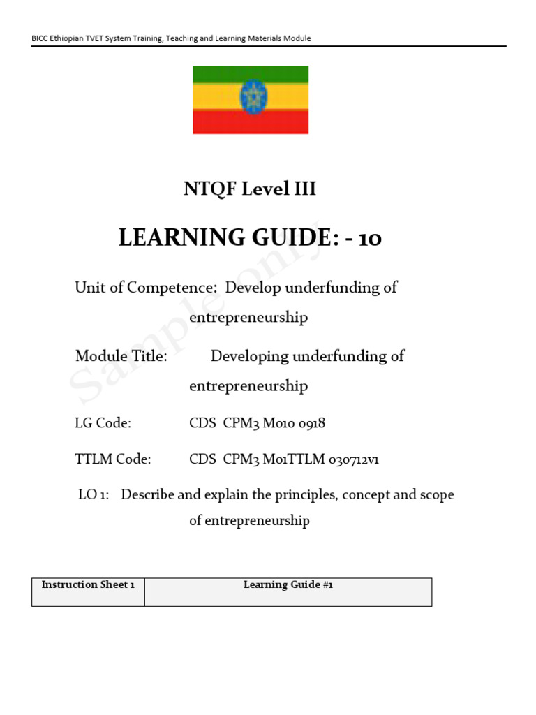 8.develope Understunding of Entreprenuership Entere | PDF ...