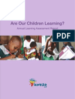 Are Our Children Learning?: Annual Learning Assessment Report