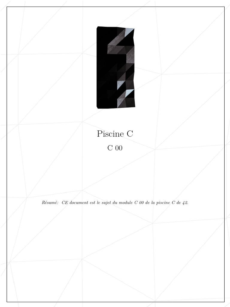 Module C 00 de la Piscine 42 | PDF