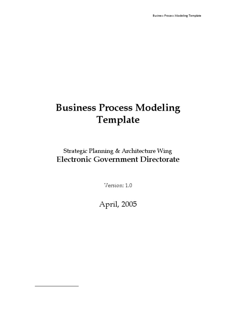 Business Process Modeling Template | PDF | Business Process | Systems ...