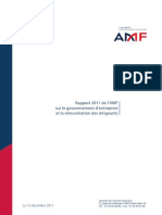 Le rapport 2011 de l'AMF sur les remunerations des dirigeants