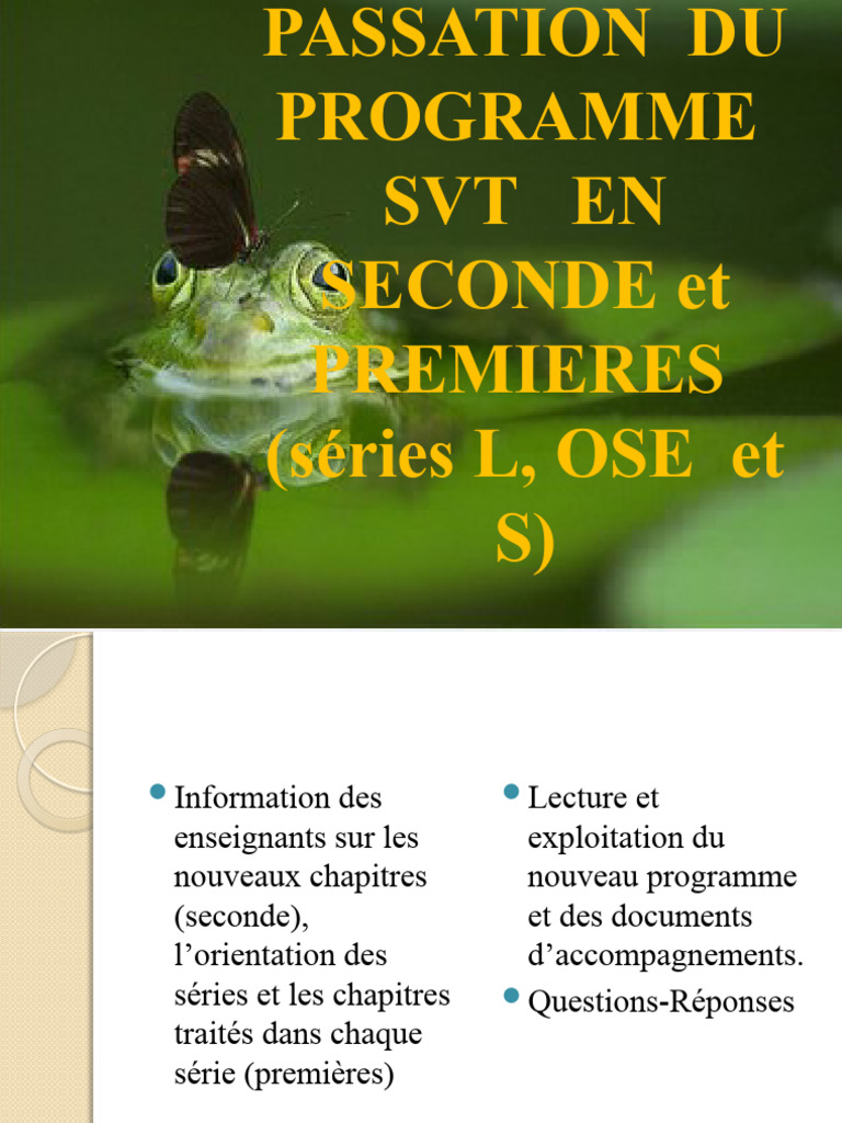 Présentation SVT | PDF | Environnement naturel | Développement durable