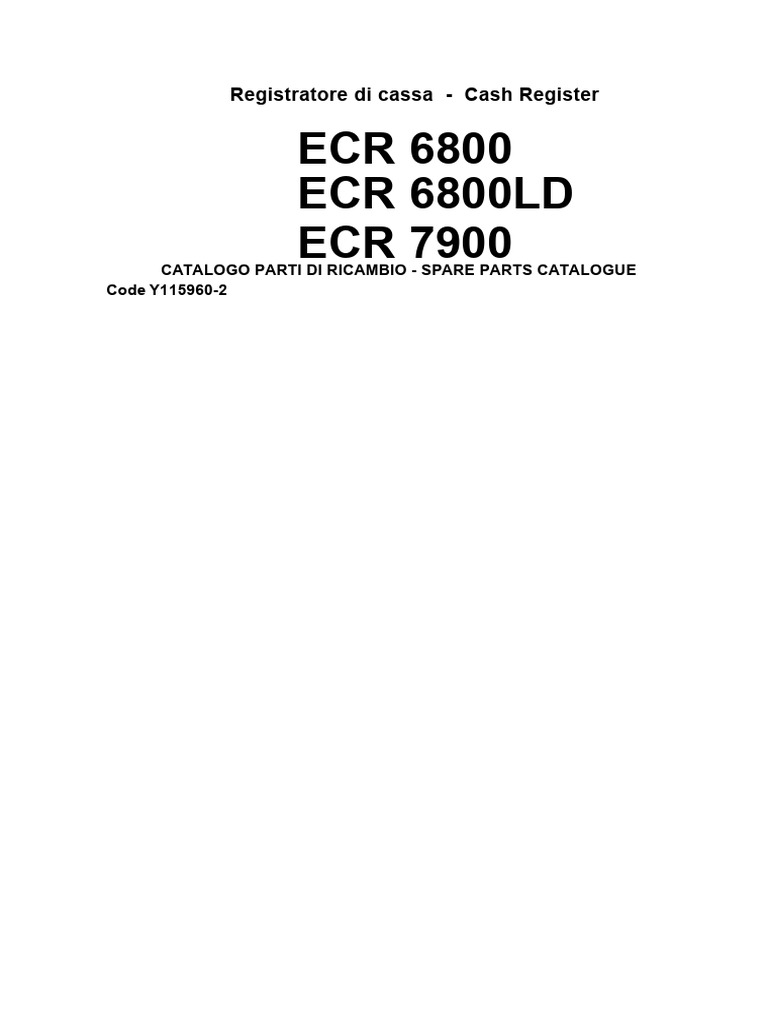 Ecr 6800 Ecr 6800ld Ecr 7900 Part List | PDF | Office Equipment ...