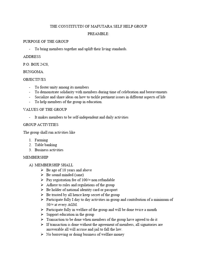 the-constitutin-of-mafutara-self-help-group-pdf-government
