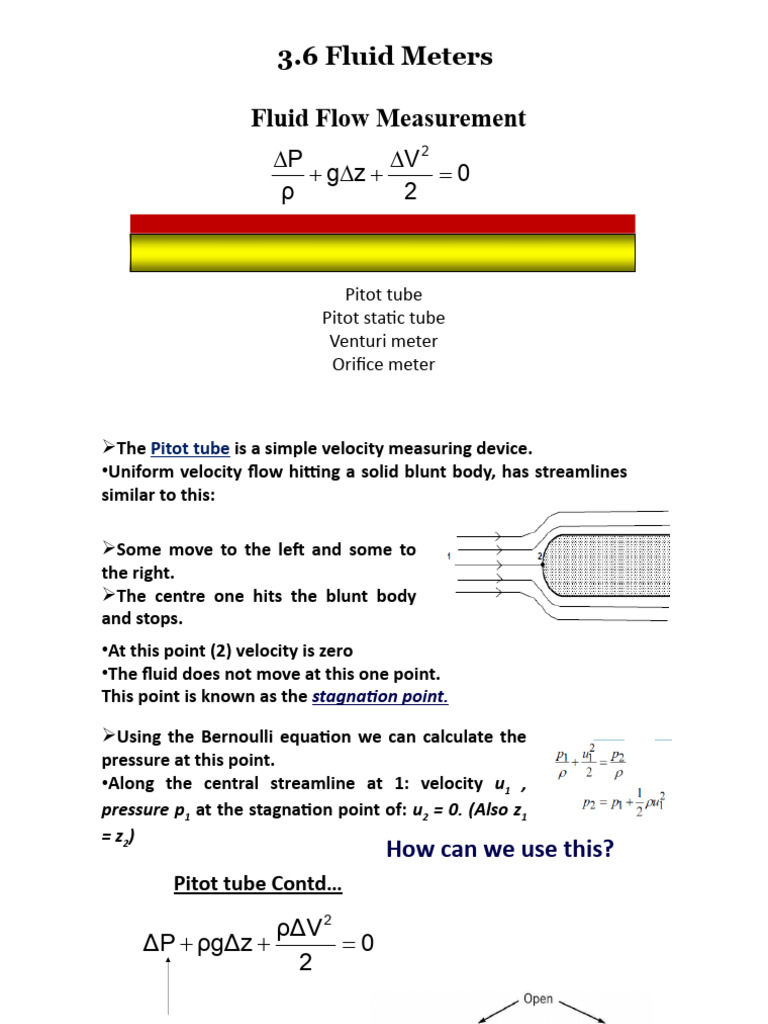 3.6 Fluid Meters | PDF | Pressure | Flow Measurement