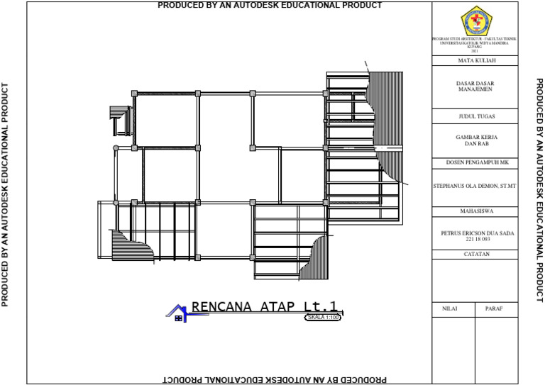 Rencana Atap LT 1 | PDF