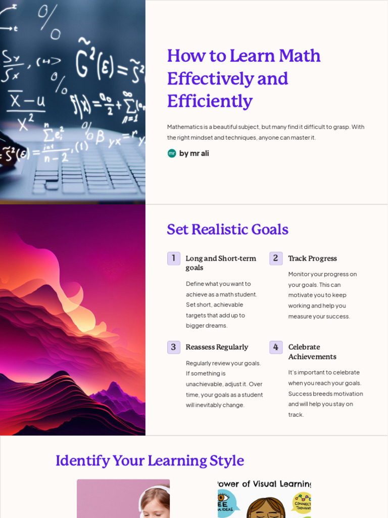 Master Math: Effective Learning Strategies | PDF | Teachers | Mathematics