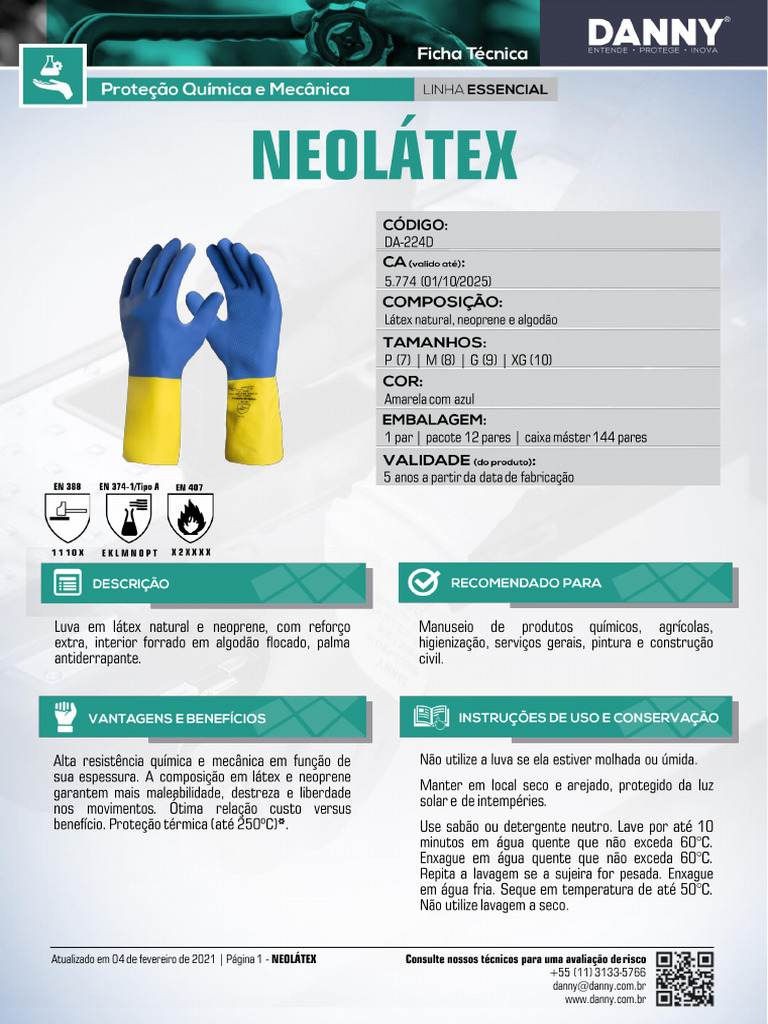 Ficha Tecnica Neolatex Da224d | PDF