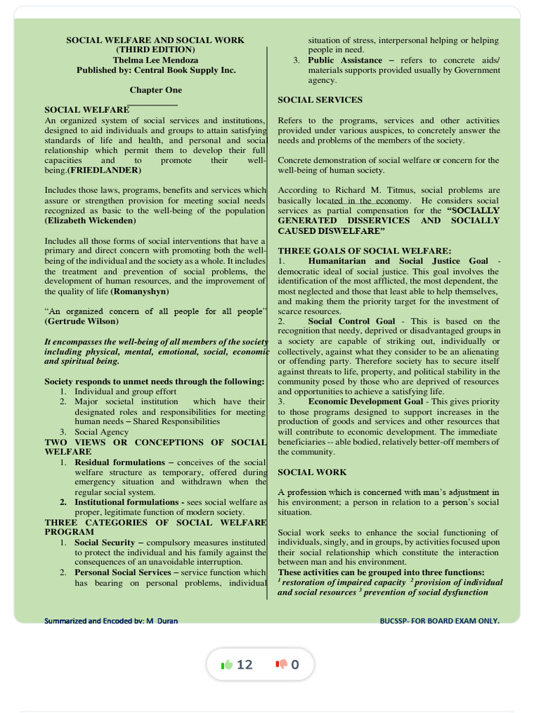 Social Welfare and Work Overview | PDF | Social Work | Knowledge