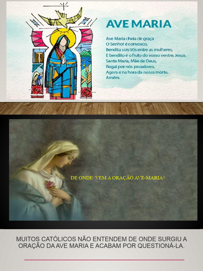 Origem da Oração Ave Maria | PDF | Maria, mãe de Jesus | Oração