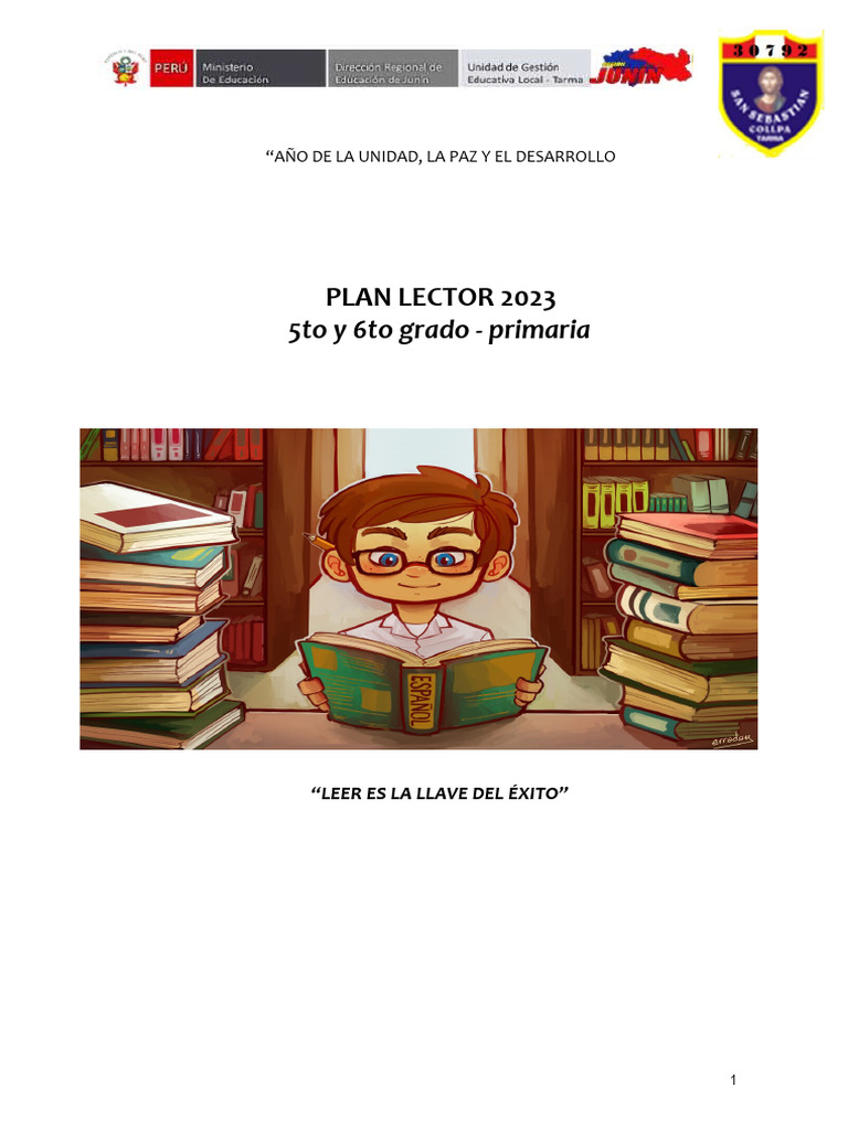 Plan Lector 2023 para Primaria | PDF | Comprensión lectora ...
