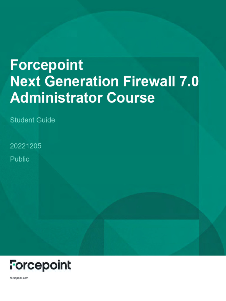 Forcepoint NGFW 7.0 Admin Course Guide | PDF | Firewall (Computing ...