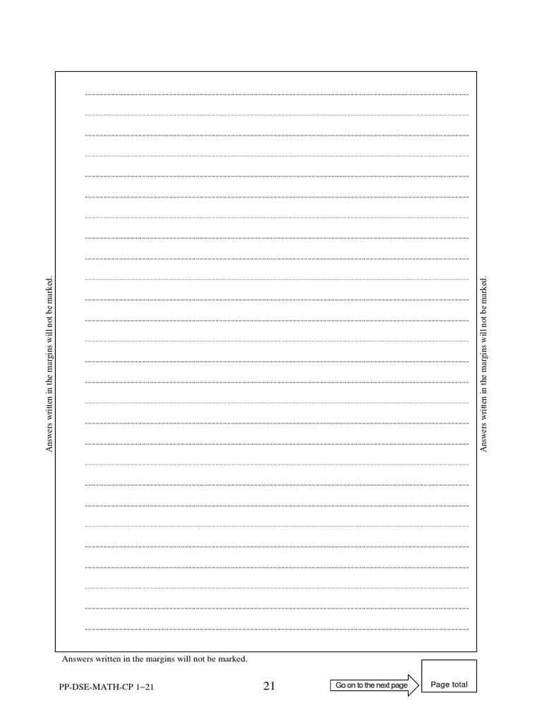 Answers Written in The Margins Will Not Be Marked.: Page Total Go On To ...
